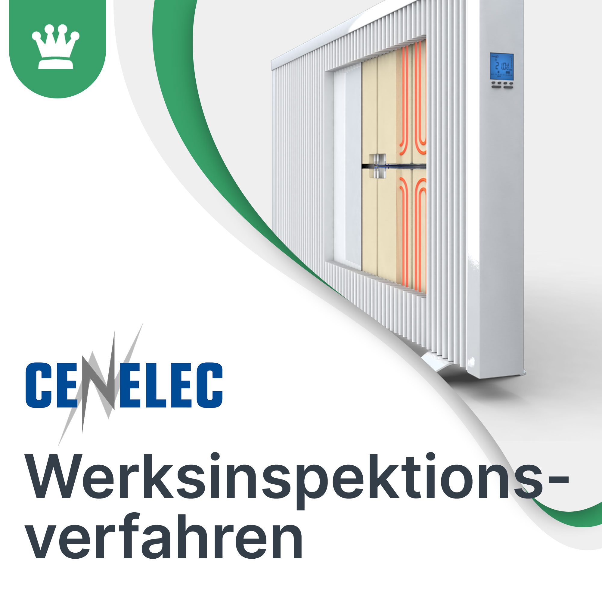 Elektroheizung mit Elektroheizkörper, Elektro Heizung und Elektrischer